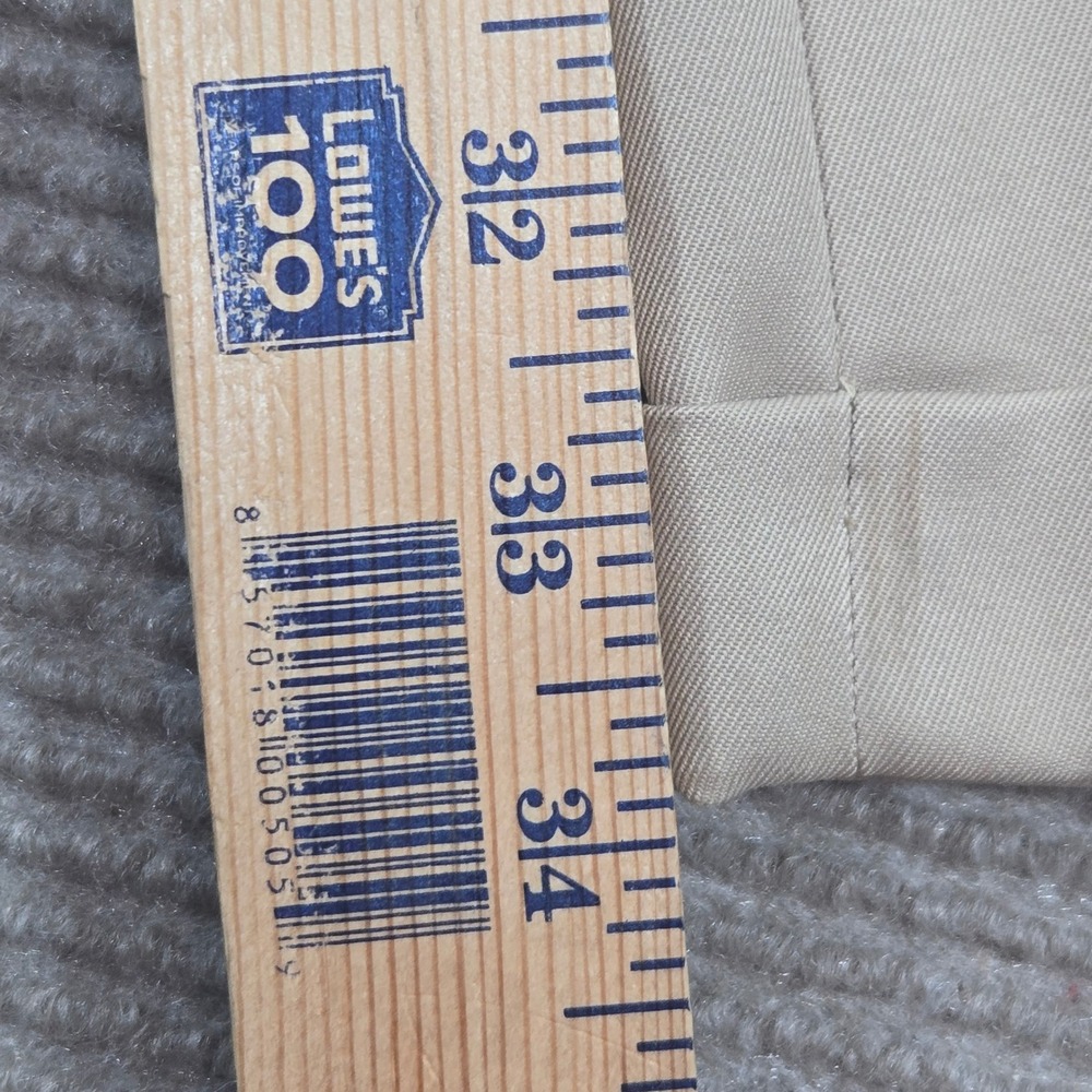 Roundtree & Yorke Mens 38x34 Tan TravelSmart Pleated Microfiber Dress Pants - Picture 3 of 6